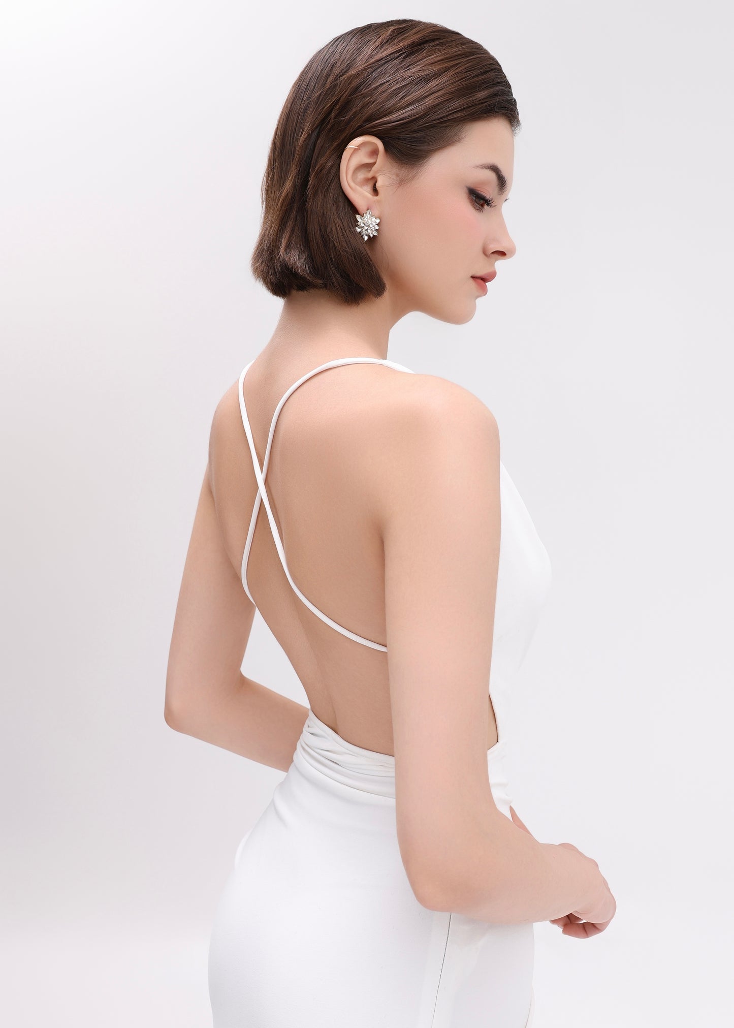 The Grace Dress - A daring, curve-hugging gown with cutouts, a high slit, and a romantic flower detail
